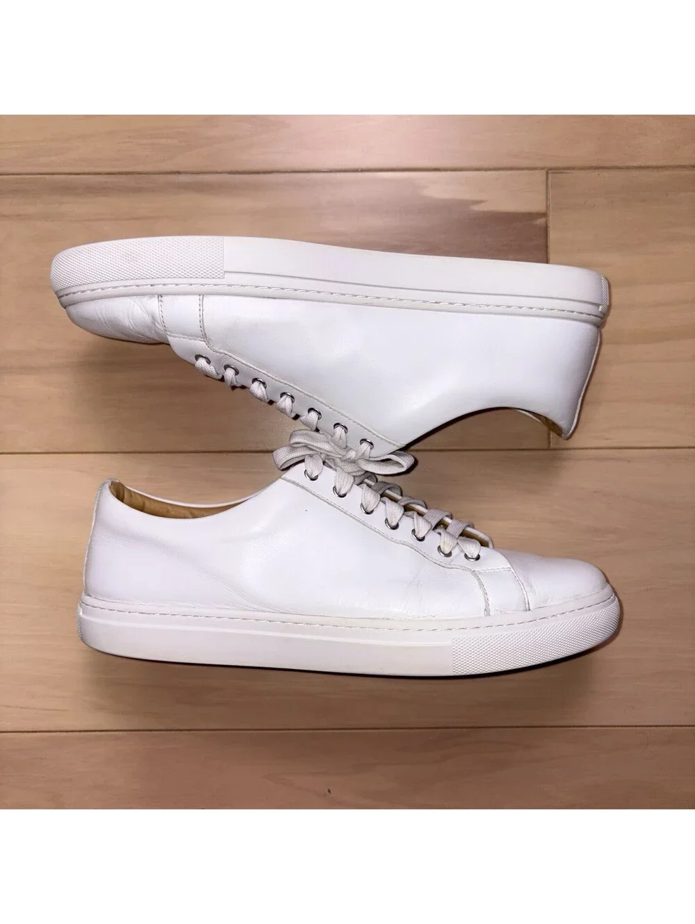 Thursday Everyday Men’s 11.5 White Leather Low Top Casual Sneakers Portugal